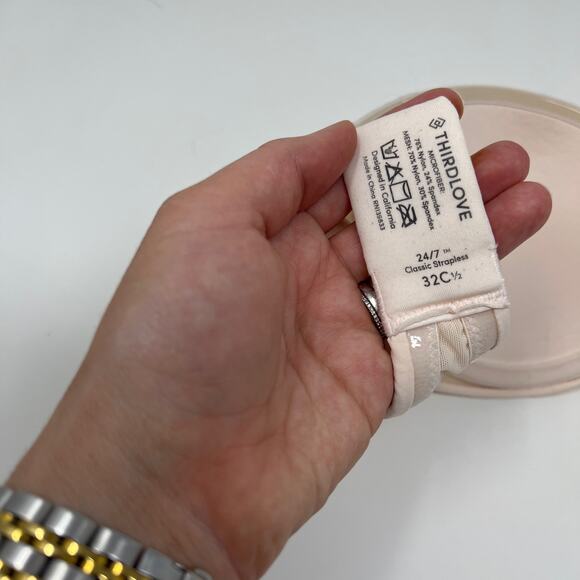 ThirdLove 24/7 Classic Strapless Taupe Bra 32C1/2 - Picture 4 of 4